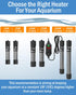AquaMiracle Adjustable 50W Aquarium Heater Submersible Fish Tank Heater Super Short Aquarium Heater with LED Digital Display Thermostat, for Tanks...