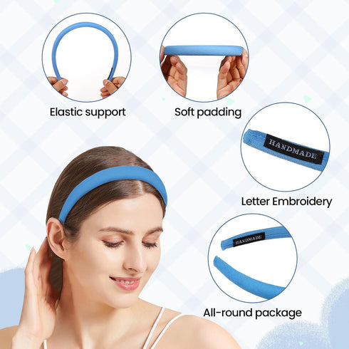 Headbands for Women, Padded Headband Makeup Spa Facial Headband Soft Sponge Hairband Hair Accessories for Washing Face, Makeup Removal, Shower, Sk...