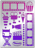 BENECREAT Movie Projector Pattern Stainless Steel Stencils, 5.5x7.5inch Movie Tape Popcorn Ice Cream Pattern Painting Template Journal Tool for Wo...