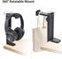 NEETTO HS906 Headphone Stand & Hanger 2 in 1, Above & Under Desk Gaming Headset Holder Mount Hook with Height Adjustable & Rotating Clamp, Earphon...
