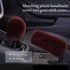 1 Set 4 Pcs Fluffy Steering Wheel Cover&Handbrake Cover&Gear Shift Cover&Fluffy Auto Center Console Cover Faux Wool Steering Wheel Covers for Wome...