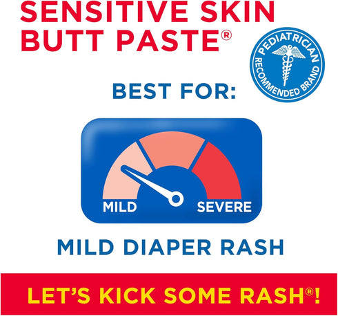 Boudreaux's Butt Paste for Sensitive Skin Diaper Rash Cream, Ointment for Baby, 4 oz Tube, 2 Pack...