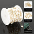 UMAOKANG 3 Yard White Shell Star Chain for Jewelry Making, Gold Plated Stainless Steel Jewelry Making Chain Roll with Jewelry Findings...
