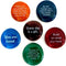 Lifeforce Glass Encouragement Stones, Motivational and Inspirational Quotes and Sayings on Translucent and Opaque Glass Stones, Set of 6...