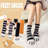 Womens Fuzzy Socks Soft Cozy Fluffy Slipper Cat Socks Sleeping Warm Socks Stocking Stuffer Gift for Women...