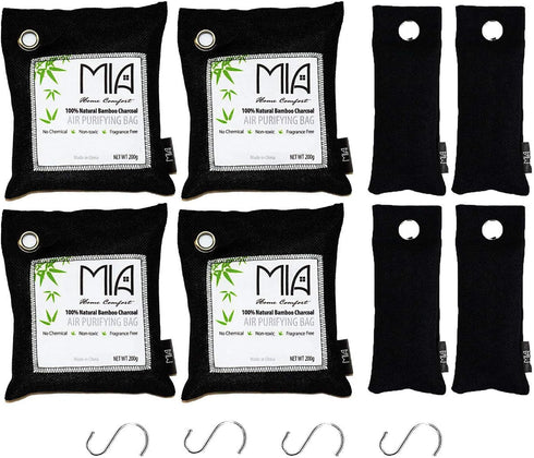 Odor Absorbers For Home Closet Odor Eliminator For House Naturefresh Air Purifier Advanced Activated Bamboo Charcoal Bags Refrigerator Deodorizer...