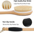 OWIIZI Round Head Back Scrub Brush for Body Shower, Wooden Long Handle Bristles Tub Soaping Bath Brushes, Skin Exfoliator Scrubber Brush for Men W...