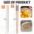 3 Pairs Extra Long Cooking Chopsticks - 15.3 Inch Stainless Steel and 16.5 Inch Wooden Kitchen Chopsticks for Hot Pot, Frying, Noodle, and Cooking...