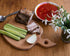 Apple-shaped Solid Wood Cutting Board With Handle For Fruit, Veggies, Cheese – Small Wooden Bread Board, Cheese Serving Platter, Round Charcuterie...