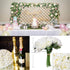 Artificial Flowers Rose Bouquet 2 Pack Fake Flowers Silk Plastic Artificial White Roses 18 Heads Bridal Wedding Bouquet for Home Garden Party Wedd...