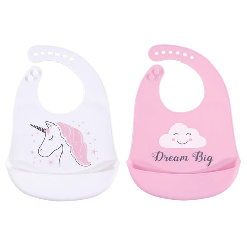 Hudson Baby Unisex Baby Silicone Bibs, Unicorn, One Size...