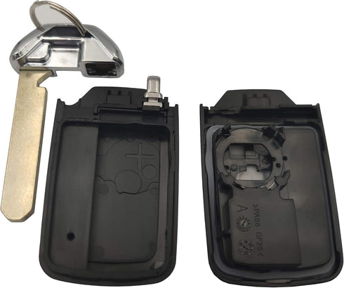 5 Buttons Honda Keyless Entry Remote Car Key Casing Replacement Key Fob Case with Uncut Blade Fit for 2016 2017 2018 Honda Pilot CR-V Civic(KR5V2X...