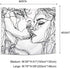 Ruibo Abstract Sketch Art Wall Hanging - Kissing Couple Tapestry, Beach Throw (W:59" H:51")...
