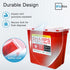 Sharps Container Large - Sharps Containers for Home Use and Labs - Portable Needle Disposal and Travel Size Biohazard Bin - 2 Gallon (Pack of 1)...