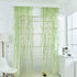 Ufurty 2 Pieces Willow Window Curtain Voile Tulle Room Salix Leaf Sheer Gauze Panel Drapes Green Color for Living Room, Bedroom, Balcony...