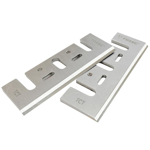 FOXBC 3-1/4 Inch Tungsten?Carbide Planer Blades Replacement for Makita, DeWalt, Bosch, Ryobi and most Hand-Held Planer - 2 Sets...