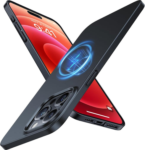 TORRAS Magnetic Slim-Fit for iPhone 15 Pro Max Case, Ultra-Thin 15 ProMax Phone Case Compatible with MagSafe, Lightweight Anti-Scratch Matte Hard ...
