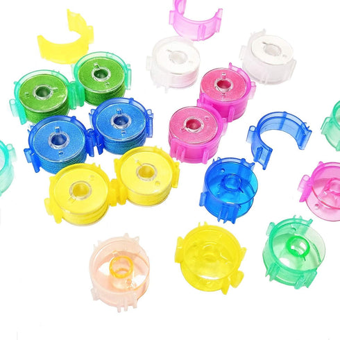YEQIN 100 pcs/Pack Sewing Bobbin Small Clips Sewing Tool Clip Accessory Bobbin Holder Clips Colorful Thread Clips Holder Tool...
