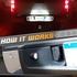 HERCOO LED License Plate Light Lamp Lens White Bulbs Black Rear Housing Compatible with 1999 after Silverado Sierra Avalanche Suburban Escalade Yu...