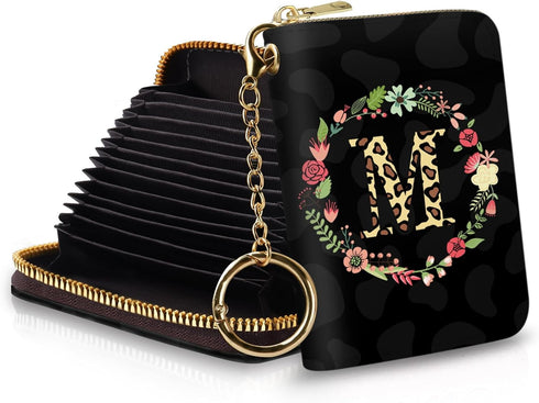 RFID Credit Card Holder Wallet for Women Slim, Mini Wallet Women Small, Card Wallets for Women Slim, Card Case Wallet Thin with Keychain Zipper Th...