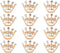 12pcs Tiara Crown Brooch Pin Wedding Party Pageant Brooch (Gold)...