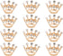 12pcs Tiara Crown Brooch Pin Wedding Party Pageant Brooch (Gold)...