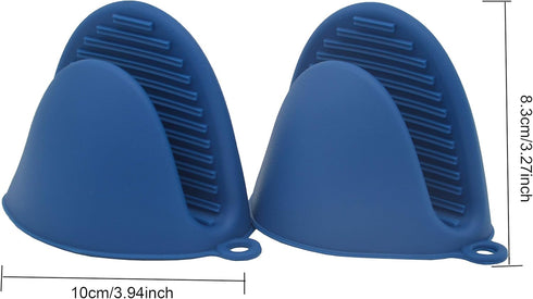 Hot Plate Gripper,Stainless Steel Bowl Clip,Kitchen Tongs Bowl Dish Pan Clip Anti-scalding 3-Pack (Navy-Blue)...