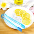 10 Pcs Plastic Buffet Serving Tongs, Clear Blue Kitchen Tongs Mini Serving Utensil Tongs for Food Ice Salad Buffet Barbecue Cookies, 6.3 Inches...