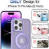 360° Rotatable Magnetic Ring Stand for iPhone 15 Pro Max Case Magsafe, Shockproof Protective Slim Translucent Back iPhone 15 Promax Case for Men W...