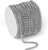 33FT Stainless Steel Curb Chain Roll, 5mm 304 Stainless Steel Flat Twisted Links Curb Chains Bulk Spool for Jewelry Making Necklace DIY Craft...