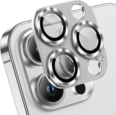 AFARER 2 Pack for iPhone 15 Pro/iPhone 15 Pro Max Camera Lens Protector, Metal Camera Cover with 9H Tempered Glass Screen Protector Accessories,[D...