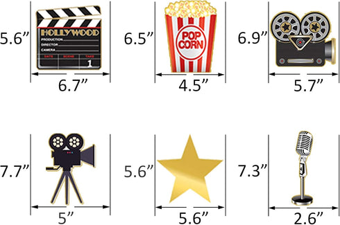 Movie Night Decorations Hanging Swirls Hollywood Movie Theme Party Decorations Supplies 30pcs...