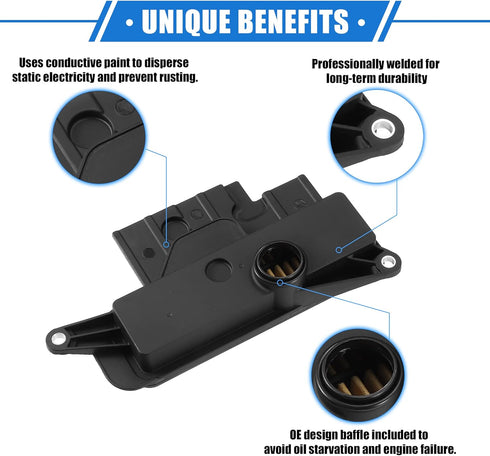 Transmission Filter Kit Compatible for Scion TC 2011-2016, Durable Plastic Black Automatic Transmission Filter with Gasket...