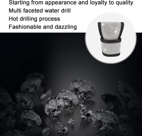 1 PC Car Gear Shift Cover, Bling Auto Interior Protective Cover, Handbrake Shifter Cover Hot Drill, Fit Most Sedan SUV Van (Silver)...