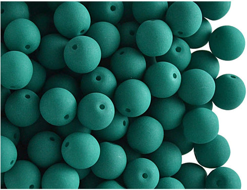 SCARA 200 pcs Czech Glass Round Beads 0.24 inches (6mm), Dark NEON (UV Active) Glass beads for Jewelry and Bracelets Making, Beads for Bracelets, ...