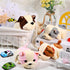 12 Pcs Cute Stuffed Animal Toy 4 Inch Mini Plush Mermaid Tiger Turtle Puppy Pig Alpaca Cat Ornaments Stuffed Doll Keychain Handbag Pendant for Bir...