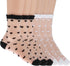 6 Pairs Sheer Ankle Socks Women Lace Heart Ruffle Socks Summer Ultra Thin Transparent Socks See Through Frilly Socks Clear Tulle Mesh Socks for Wo...
