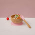 Baby Bowls and Spoons, Baby Bamboo Bowl and Spoon | Silicone Suction | Bamboo Baby Bowls for Baby | Baby Bowls First Stage | Baby Wood Bowls (Pink...