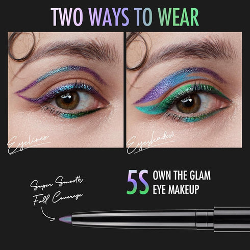 BEPHOLAN Eyeliner Pencil,Colored Eyeliners,Metallic Eyeliner,Shifting Colors Glitter Waterproof Eyeliner,24h Long-Lasting Eyeliner Pen 2PCS...