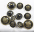 11 Piece Antiqued Bronze Metal Blazer Button Set - Crown Lion- for Blazer, Suits, Sport Coat, Uniform, Jacket(Bronze)...