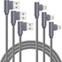 3 Pack 6FT 90 Degree iPhone Charging Cable 2.4A Super Fast Charging Cable Compatible with iPhone Xs Max/XS/XR/7/7Plus/X/8/8Plus/6S/6S Plus/SE (Gra...