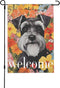 Miniature Schnauzer Spring Garden Flag,Art Nouveau Dog Yard Flag,Retro Floral House Flag,Welcome Spring Garden Decor,Dog Lover Housewarming Gift 1...