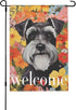Miniature Schnauzer Spring Garden Flag,Art Nouveau Dog Yard Flag,Retro Floral House Flag,Welcome Spring Garden Decor,Dog Lover Housewarming Gift 1...