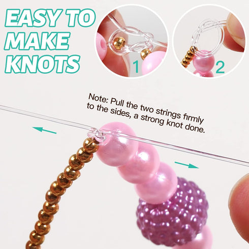 0.8mm Elastic String, YGDZ 3 Rolls Bracelets String Clear Elastic Stretch Cord Jewelry Bead Bracelet String for Seed Beads, Bracelets and Jewelry ...