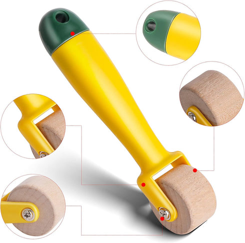 Grevosea Quilting Seam Rolle, Wallpaper Seam Roller Quilting Roller Seam Roller for Quilting with Ergonomic Handle Edge Press Roller for Quilting ...