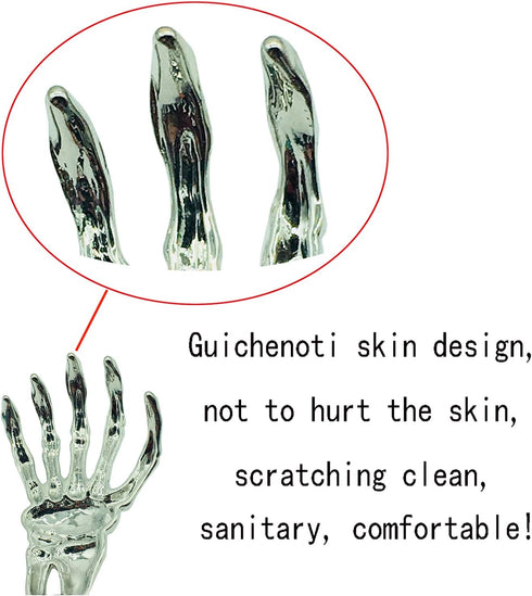 2-Pack Skeleton Hand Back Scratcher Portable Extendable Telescopic Ghost Hand Massages Back Scratcher Soft Rubber Handles with Best for Send Frien...