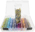 The Beadsmith Personality Case - Clear Storage Organizing System 6.25 x 4 x 1.4 inches - Includes 12 flip top Boxes 1 x 3.75 inches each, for orga...
