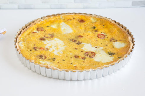 Fox Run Round Tartlet/Quiche Pan with Removable Bottom, Tin-Plated Steel, 9.5-Inch...