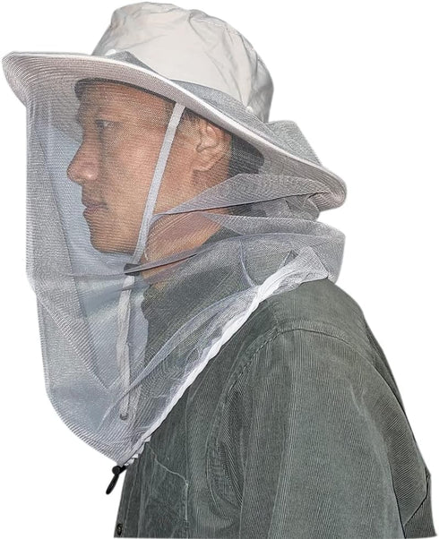 Mosquito Netting Net Bug Face Veil Hat Mesh Safari Camping Fishing Cap Garden Gnat Beekeeper Head Screen Hood Women Men...