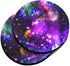 , Purple Marvel Nebula Galaxy Design Absorbent ROUND Fabric Felt Neoprene Car Coasters for Drinks, 2pcs Set...